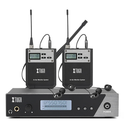 XTUGA  IEM1100 Professional Wireless In Ear Monitor System 2 BodyPacks(UK Plug) - Microphone by XTUGA | Online Shopping South Africa | PMC Jewellery | Buy Now Pay Later Mobicred