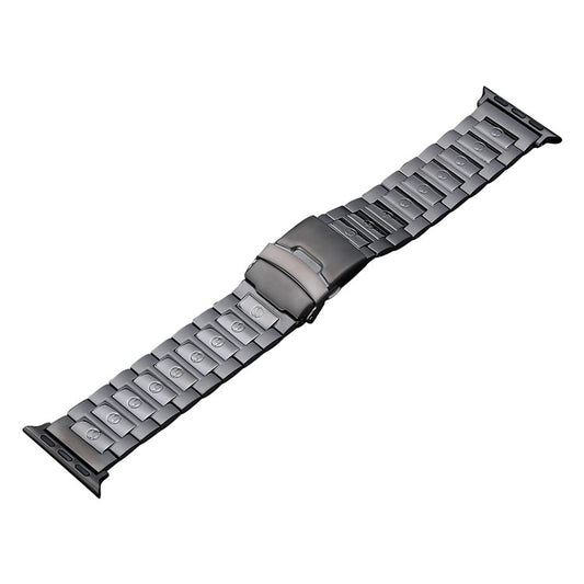 For Apple Watch SE 2022 40mm Safety Buckle Titanium Steel Watch Band(Grey) - Watch Bands by PMC Jewellery | Online Shopping South Africa | PMC Jewellery