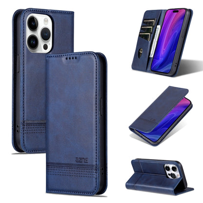 For iPhone 16 Pro Max AZNS Magnetic Calf Texture Flip Leather Phone Case(Dark Blue) - iPhone 16 Pro Max Cases by AZNS | Online Shopping South Africa | PMC Jewellery | Buy Now Pay Later Mobicred