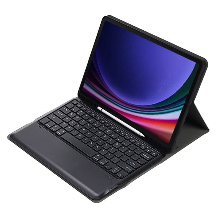 For Samsung Galaxy Tab S9+ A810B Pen Slot Detachable Bluetooth Keyboard Leather Tablet Case(Black) - Samsung Keyboard by PMC TechLife | Online Shopping South Africa | PMC TechLife