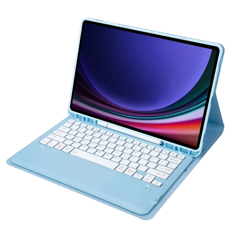 For Samsung Galaxy Tab S9+ A810B Pen Slot Detachable Bluetooth Keyboard Leather Tablet Case(Sky Blue) - Samsung Keyboard by PMC TechLife | Online Shopping South Africa | PMC TechLife