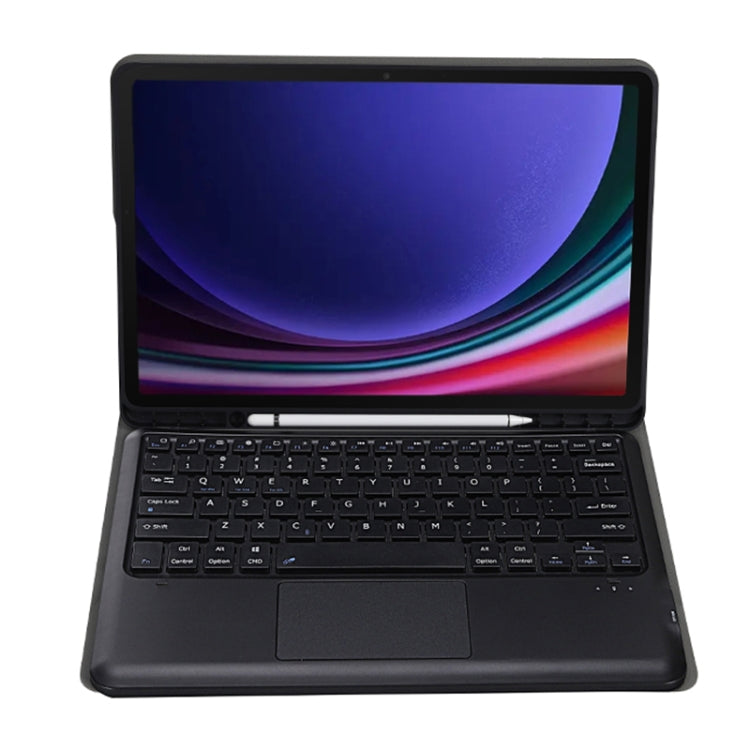 For Samsung Galaxy Tab S10+ 12.4 A810B-A Touch Pad Detachable Bluetooth Keyboard Leather Tablet Case(Black) - Samsung Keyboard by PMC TechLife | Online Shopping South Africa | PMC TechLife | Buy Now Pay Later Mobicred