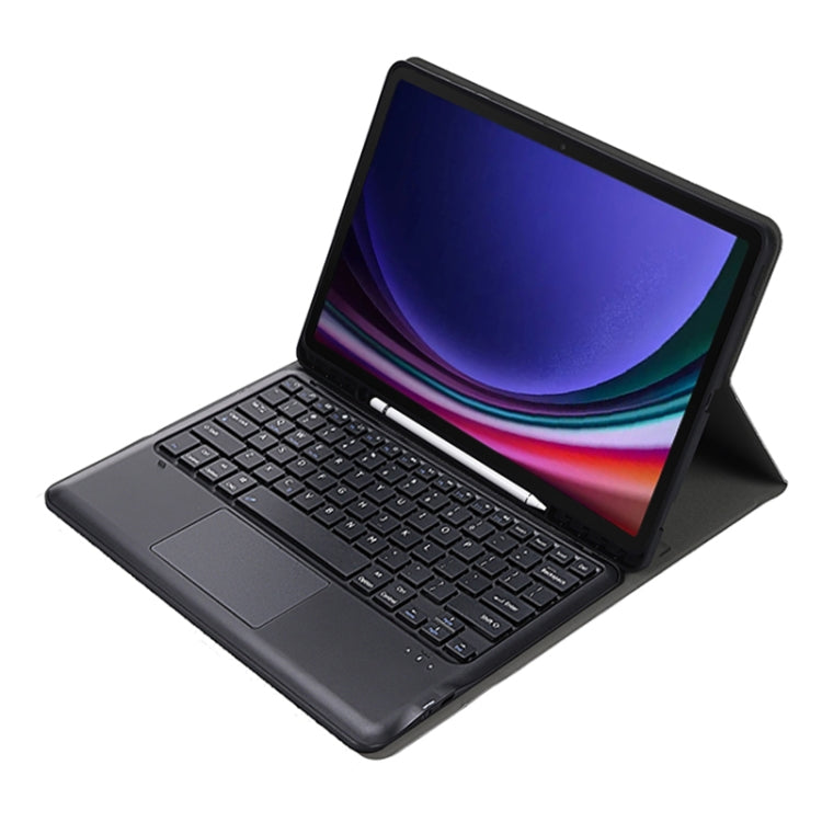 For Samsung Galaxy Tab S10+ 12.4 A810B-A Touch Pad Detachable Bluetooth Keyboard Leather Tablet Case(Black) - Samsung Keyboard by PMC TechLife | Online Shopping South Africa | PMC TechLife | Buy Now Pay Later Mobicred