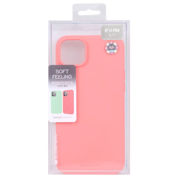 For iPhone 15 Pro Max GOOSPERY SOFT FEELING Liquid TPU Soft Phone Case(Pink) - iPhone 15 Pro Max Cases by GOOSPERY | Online Shopping South Africa | PMC Jewellery | Buy Now Pay Later Mobicred