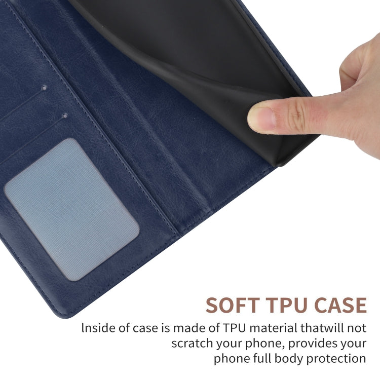 For Motorola Edge 5G 2024 HT01 Y-shaped Pattern Flip Leather Phone Case(Blue) - Motorola Cases by PMC Jewellery | Online Shopping South Africa | PMC Jewellery | Buy Now Pay Later Mobicred