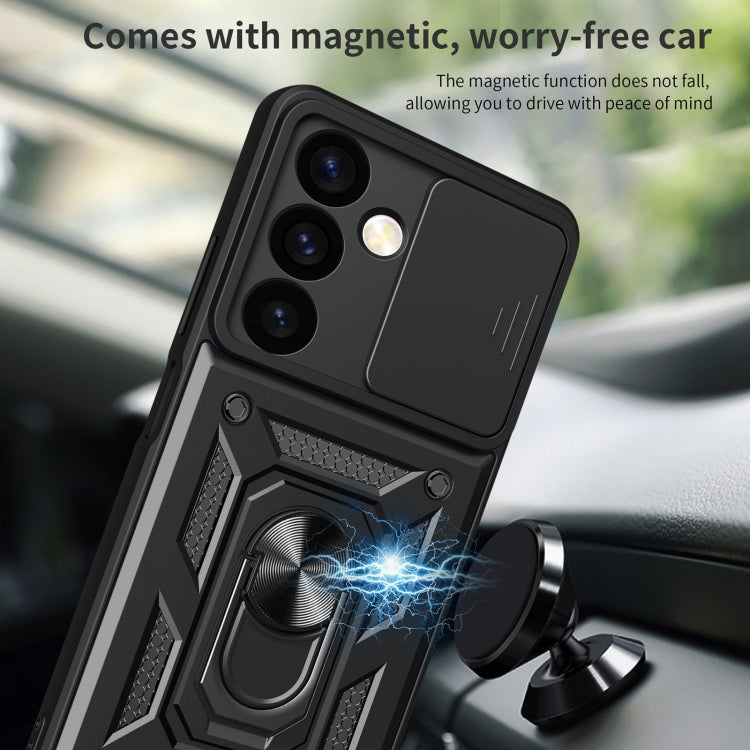 For Samsung Galaxy S24 5G Sliding Camera Cover Design TPU+PC Phone Case(Silver) - Galaxy S24 5G Cases by PMC TechLife | Online Shopping South Africa | PMC TechLife