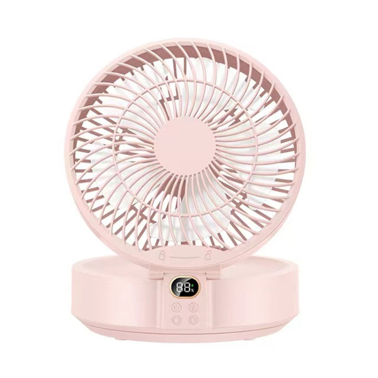 WSK302 4000mAh Swivel Head Wall Mounted Fan with Night Light(Pink) - Electric Fans by PMC TechLife | Online Shopping South Africa | PMC TechLife | Buy Now Pay Later Mobicred