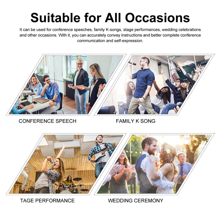 XTUGA A140-H Wireless Microphone System 4 Channel UHF Handheld Microphone(US Plug) - Microphone by XTUGA | Online Shopping South Africa | PMC TechLife | Buy Now Pay Later Mobicred