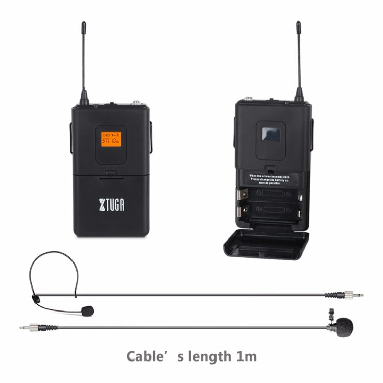 XTUGA A400-HB Professional 4-Channel UHF Wireless Microphone System with 2 Handheld & 2 Headset Microphone(UK Plug) - Microphone by XTUGA | Online Shopping South Africa | PMC Jewellery | Buy Now Pay Later Mobicred