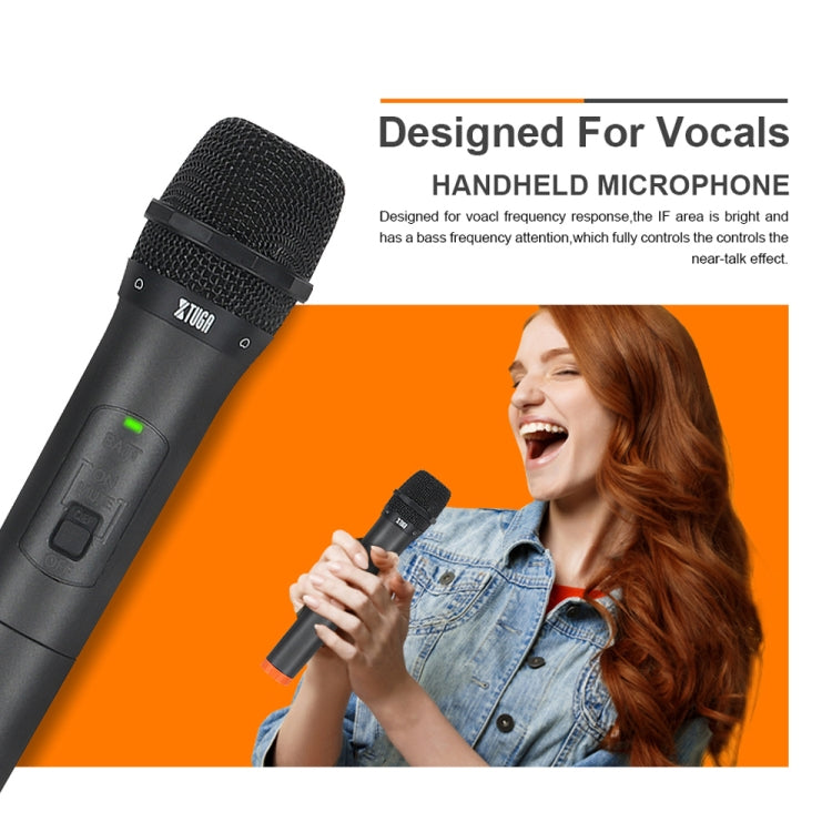 XTUGA S400 Professional 4-Channel UHF Wireless Microphone System with 4 Handheld Microphone(UK Plug) - Microphone by XTUGA | Online Shopping South Africa | PMC Jewellery | Buy Now Pay Later Mobicred