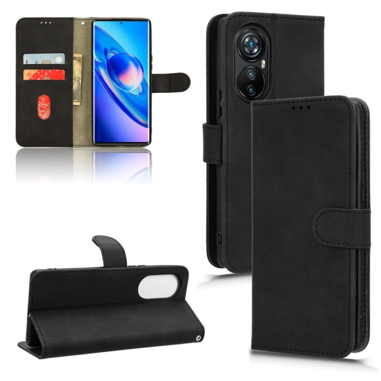 For Blackview A200 Pro Skin Feel Magnetic Flip Leather Phone Case(Black) - More Brand by PMC TechLife | Online Shopping South Africa | PMC TechLife