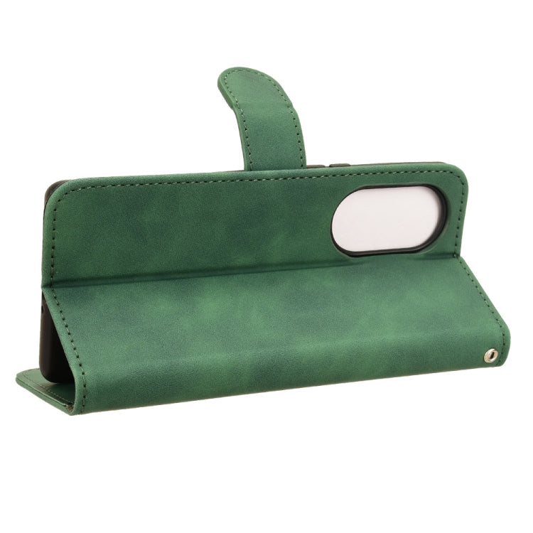 For Blackview A200 Pro Skin Feel Magnetic Flip Leather Phone Case(Green) - More Brand by PMC TechLife | Online Shopping South Africa | PMC TechLife