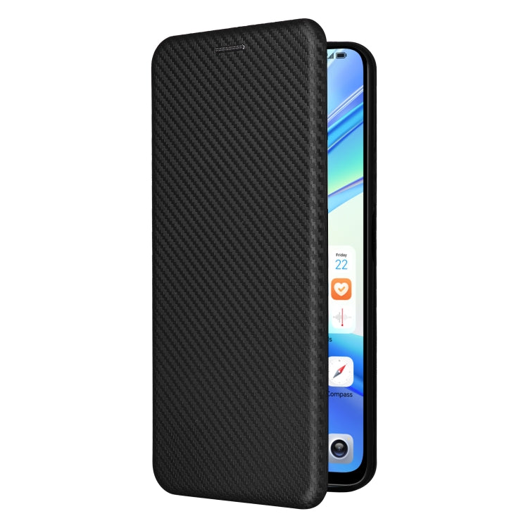 For Honor X7b Carbon Fiber Texture Flip Leather Phone Case(Black) - Honor Cases by PMC TechLife | Online Shopping South Africa | PMC TechLife