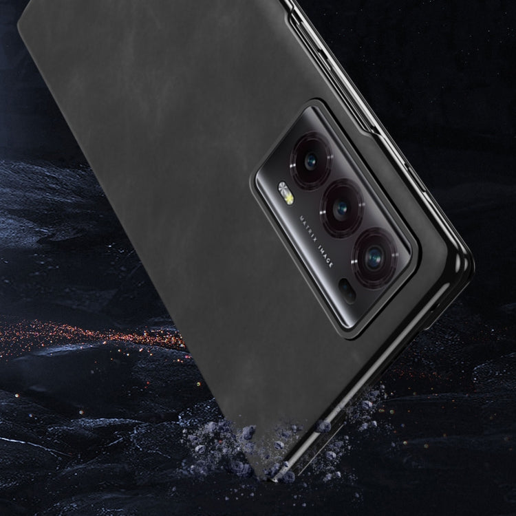 For Honor Magic V2 Celebrity Series Napa Texture Shockproof Phone Leather Case(Sapphire Blue) - Honor Cases by PMC TechLife | Online Shopping South Africa | PMC TechLife | Buy Now Pay Later Mobicred