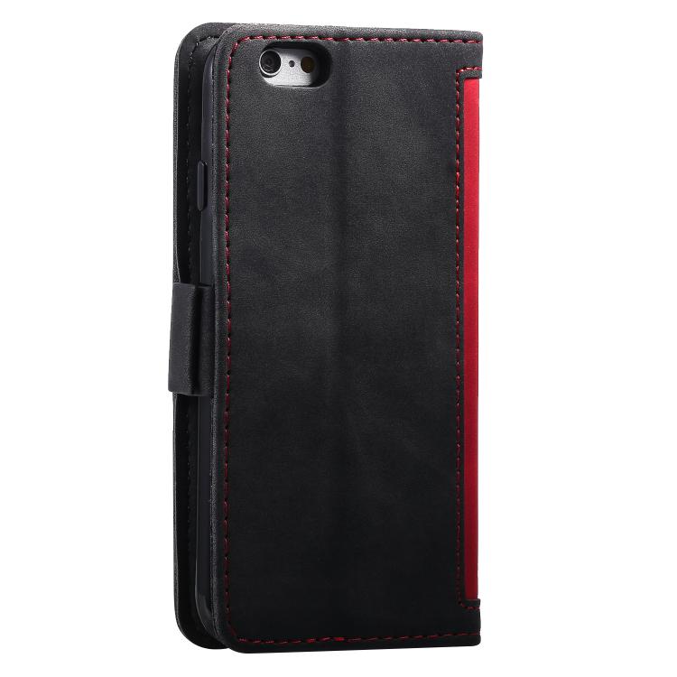 For iPhone 16e Retro Splicing Horizontal Flip Leather Phone Case(Red) - iPhone 16e Cases by PMC TechLife | Online Shopping South Africa | PMC TechLife | Buy Now Pay Later Mobicred