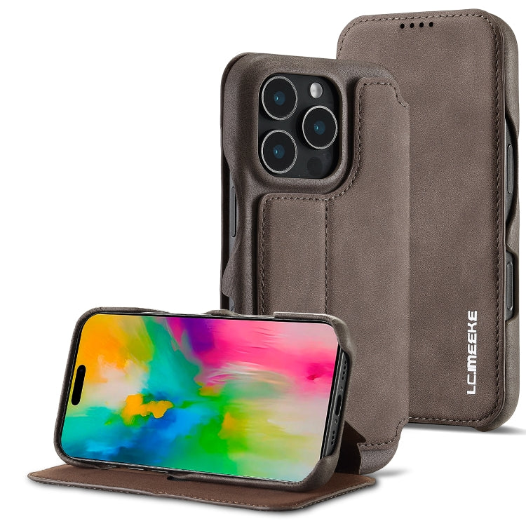 For iPhone 16 Pro LC.IMEEKE Hon Ancient Series Flip Leather Phone Case(Coffee) - free shipping - PMC Jewellery - Order now!