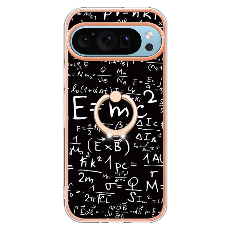 For Google Pixel 9 / 9 Pro Electroplating Dual-side IMD Phone Case with Ring Holder(Equation) - Google Cases by PMC Jewellery | Online Shopping South Africa | PMC Jewellery | Buy Now Pay Later Mobicred