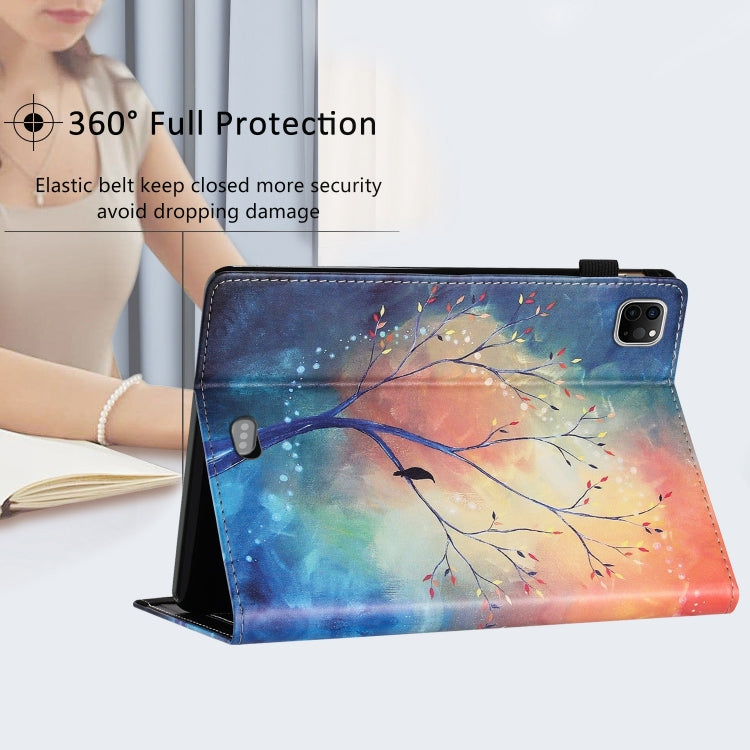 For iPad Pro 11 2024 Sewing Litchi Texture Smart Leather Tablet Case(Oil Painting Tree) - iPad Pro 11 2024 Cases by PMC Jewellery | Online Shopping South Africa | PMC Jewellery | Buy Now Pay Later Mobicred