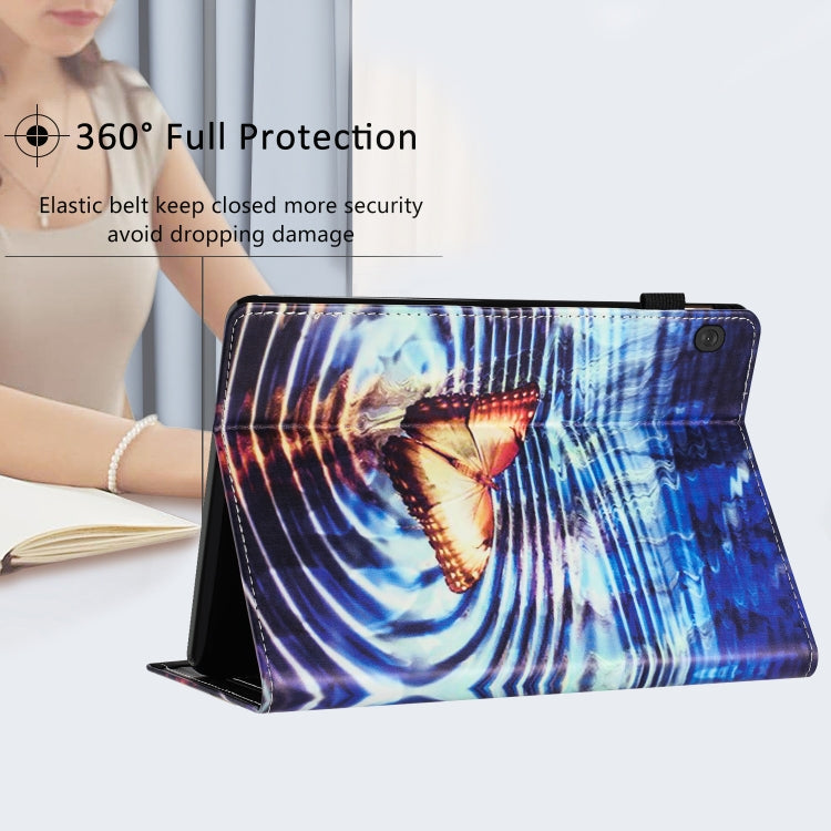 For Lenovo Tab M10 Sewing Litchi Texture Smart Leather Tablet Case(Butterfly) - Lenovo by PMC TechLife | Online Shopping South Africa | PMC TechLife | Buy Now Pay Later Mobicred