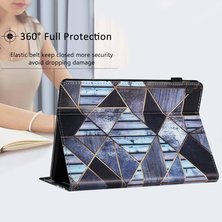 For Lenovo Tab M10 Sewing Litchi Texture Smart Leather Tablet Case(Marble) - Lenovo by PMC TechLife | Online Shopping South Africa | PMC TechLife | Buy Now Pay Later Mobicred