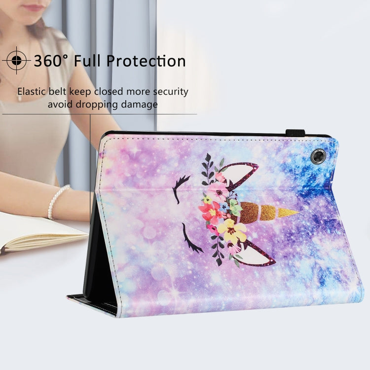 For Lenovo M10 Plus Sewing Litchi Texture Smart Leather Tablet Case(Smiling Face) - Lenovo by PMC TechLife | Online Shopping South Africa | PMC TechLife | Buy Now Pay Later Mobicred