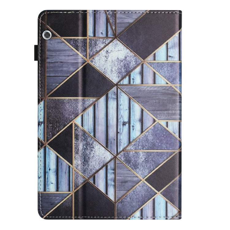 For Huawei MediaPad T3 10 Sewing Litchi Texture Smart Leather Tablet Case(Marble) - Huawei by PMC TechLife | Online Shopping South Africa | PMC TechLife | Buy Now Pay Later Mobicred
