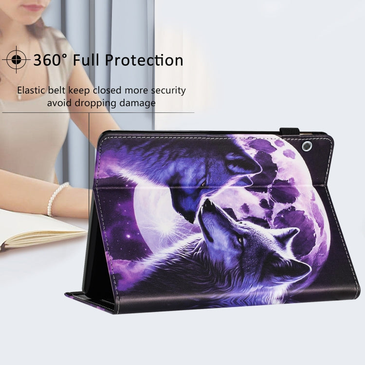For Huawei MediaPad T3 10 Sewing Litchi Texture Smart Leather Tablet Case(Wolf) - Huawei by PMC TechLife | Online Shopping South Africa | PMC TechLife | Buy Now Pay Later Mobicred