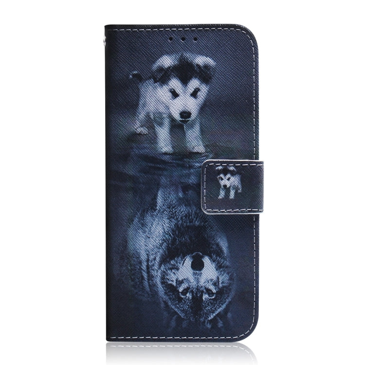 For Honor Magic6 Pro Coloured Drawing Flip Leather Phone Case(Wolf and Dog) - Honor Cases by PMC Jewellery | Online Shopping South Africa | PMC Jewellery | Buy Now Pay Later Mobicred