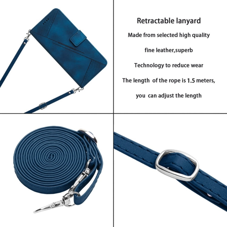 For Xiaomi 12 Pro / 12S Pro Dream Triangle Leather Phone Case with Lanyard(Blue) - Xiaomi Cases by PMC TechLife | Online Shopping South Africa | PMC TechLife