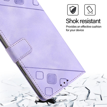 For Honor Magic6 Pro 5G Global Skin-feel Embossed Leather Phone Case(Light Purple) - Honor Cases by PMC Jewellery | Online Shopping South Africa | PMC Jewellery | Buy Now Pay Later Mobicred