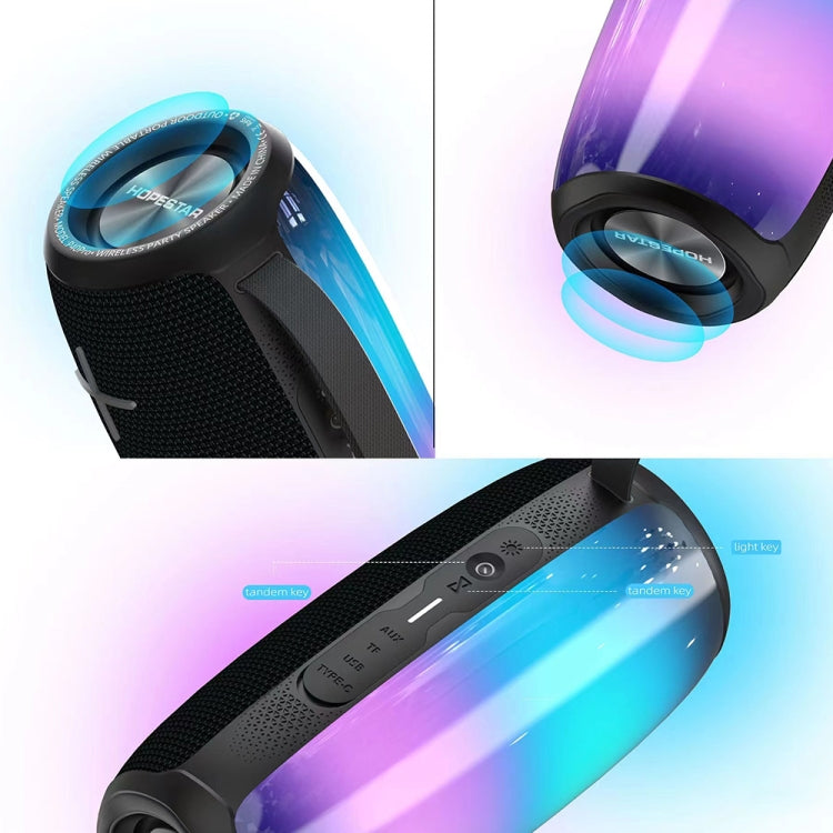 HOPESTAR P40 Pro IPX6 Waterproof RGB Light Wireless Bluetooth Speaker(Grey) - free shipping - PMC Jewellery - Order now!