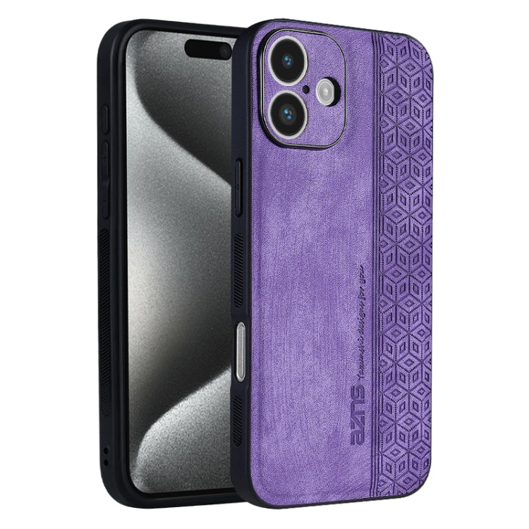 For iPhone 16 Plus AZNS 3D Embossed Skin Feel Phone Case(Purple) - iPhone 16 Plus Cases by AZNS | Online Shopping South Africa | PMC Jewellery | Buy Now Pay Later Mobicred