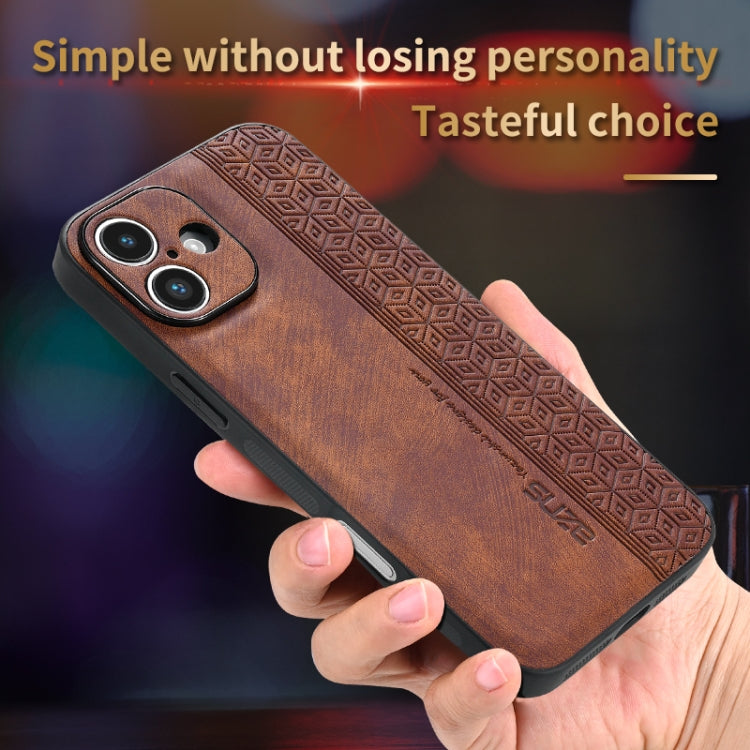 For iPhone 16 Plus AZNS 3D Embossed Skin Feel Phone Case(Brown) - iPhone 16 Plus Cases by AZNS | Online Shopping South Africa | PMC Jewellery | Buy Now Pay Later Mobicred