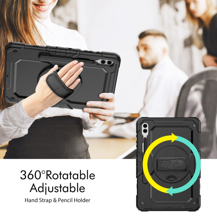For Samsung Galaxy Tab S10+ / S9+ / S9 FE+ Silicone + PC Tablet Case(Black) - Galaxy Tab S9+ Cases by PMC Jewellery | Online Shopping South Africa | PMC Jewellery | Buy Now Pay Later Mobicred