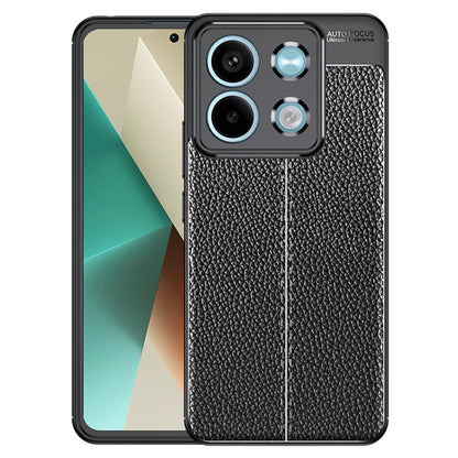 For Xiaomi Redmi Note 13 Litchi Texture Shockproof TPU Phone Case(Black) - Note 13 Cases by PMC Jewellery | Online Shopping South Africa | PMC Jewellery | Buy Now Pay Later Mobicred