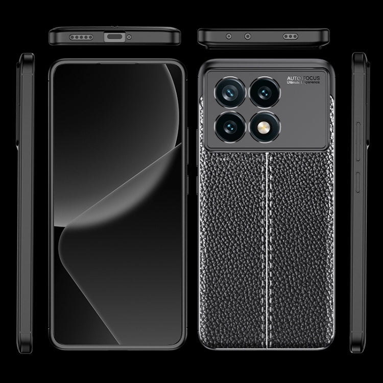 For Xiaomi Redmi K70E Litchi Texture Shockproof TPU Phone Case(Black) - K70E Cases by PMC Jewellery | Online Shopping South Africa | PMC Jewellery | Buy Now Pay Later Mobicred