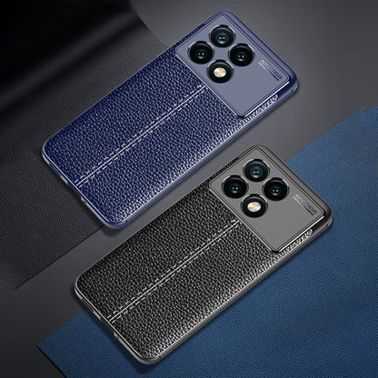 For Xiaomi Redmi K70 Pro Litchi Texture Shockproof TPU Phone Case(Blue) - K70 Pro Cases by PMC Jewellery | Online Shopping South Africa | PMC Jewellery | Buy Now Pay Later Mobicred