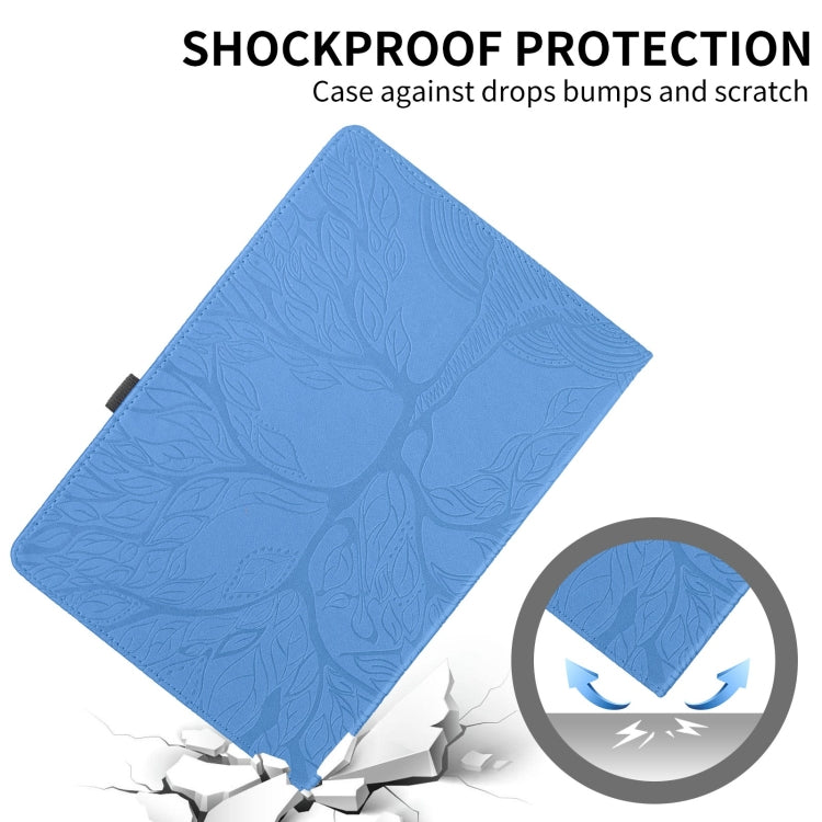 For iPad Pro 11 2024 Tree Life Embossed Rotation Leather Smart Tablet Case(Blue) - iPad Pro 11 2024 Cases by PMC TechLife | Online Shopping South Africa | PMC TechLife | Buy Now Pay Later Mobicred