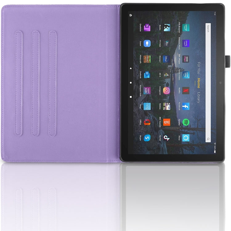 For Amazon Kindle Fire HD8 2022 / 2020 Tree Life Embossed Rotation Leather Tablet Case(Purple) - free shipping - PMC TechLife - Order now!