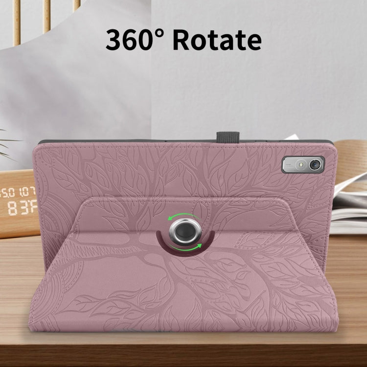 For Lenovo Xiaoxin Pad 11 2nd 2023 Tree Life Embossed Rotation Leather Tablet Case(Rose Gold) - Lenovo by PMC TechLife | Online Shopping South Africa | PMC TechLife | Buy Now Pay Later Mobicred