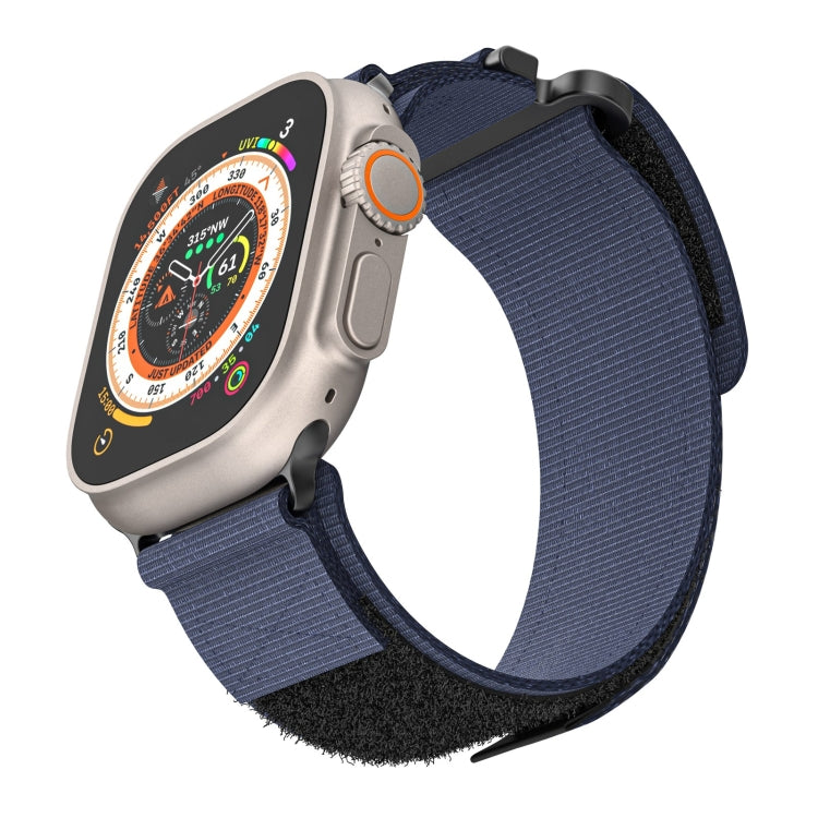 For Apple Watch SE 2023 40mm AW Nylon Two-Section Watch Band(Blue) - Watch Bands by PMC TechLife | Online Shopping South Africa | PMC TechLife