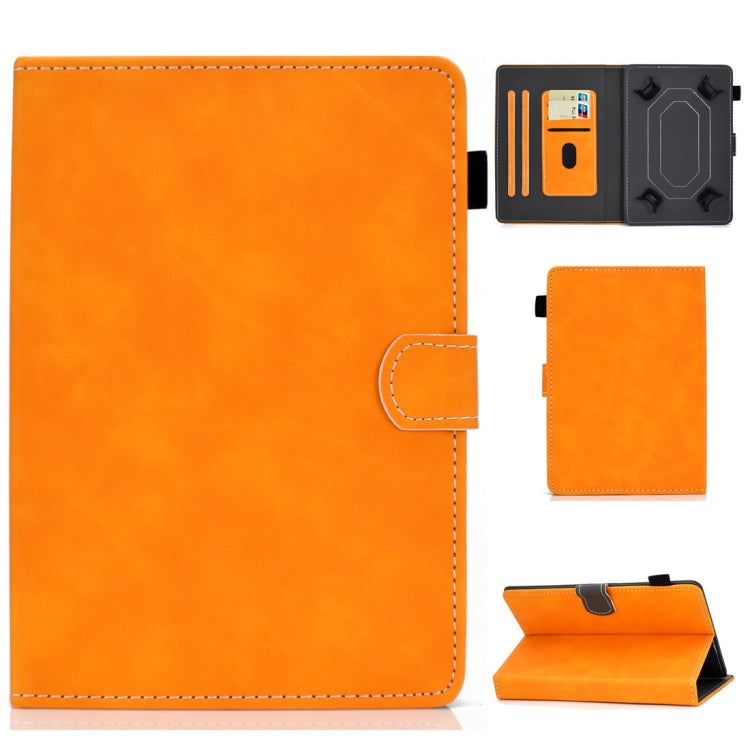 For 10 inch Tablet PC Universal Cowhide Texture Horizontal Flip Leather Case with Holder & Card Slots & Pen Slot(Khaki) - 8 inch by PMC TechLife | Online Shopping South Africa | PMC TechLife | Buy Now Pay Later Mobicred