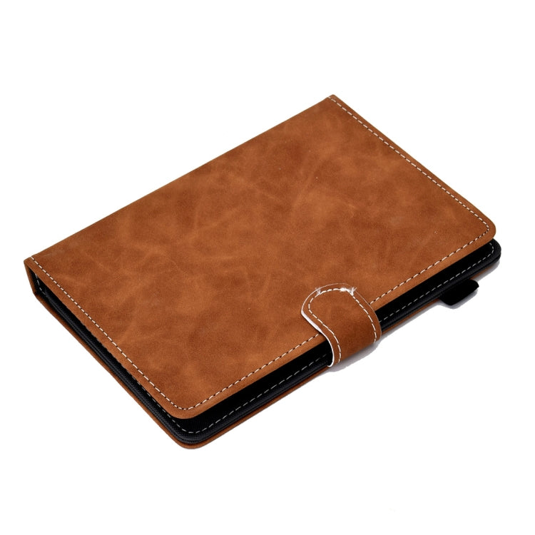For 10 inch Tablet PC Universal Cowhide Texture Horizontal Flip Leather Case with Holder & Card Slots & Pen Slot(Brown) - 8 inch by PMC TechLife | Online Shopping South Africa | PMC TechLife | Buy Now Pay Later Mobicred