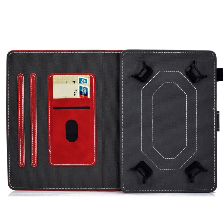 For 10 inch Tablet PC Universal Cowhide Texture Horizontal Flip Leather Case with Holder & Card Slots & Pen Slot(Red) - 8 inch by PMC TechLife | Online Shopping South Africa | PMC TechLife | Buy Now Pay Later Mobicred
