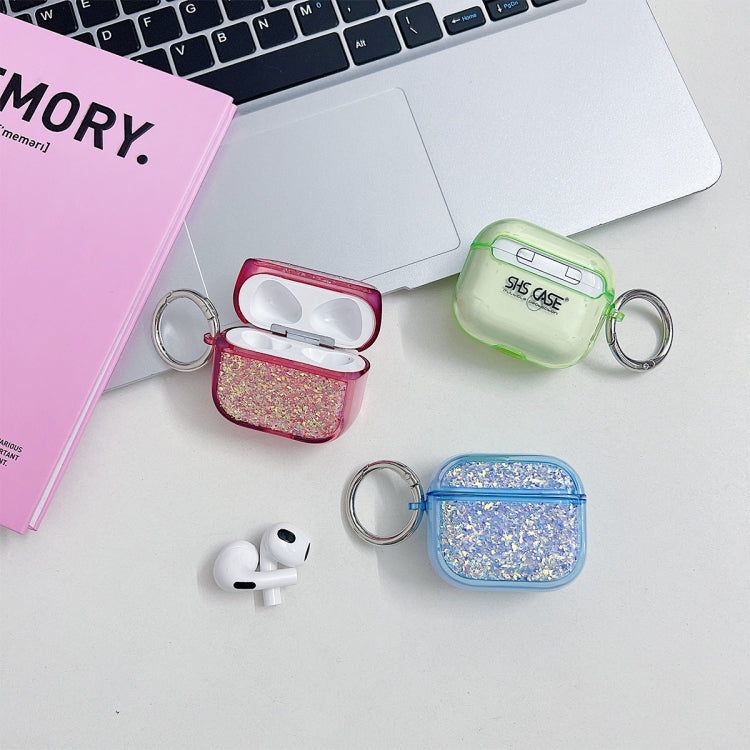 For AirPods Pro 2 Flash Diamond Epoxy Bluetooth Earphone Protective Case(Blue) - For AirPods Pro 2 by PMC Jewellery | Online Shopping South Africa | PMC Jewellery | Buy Now Pay Later Mobicred