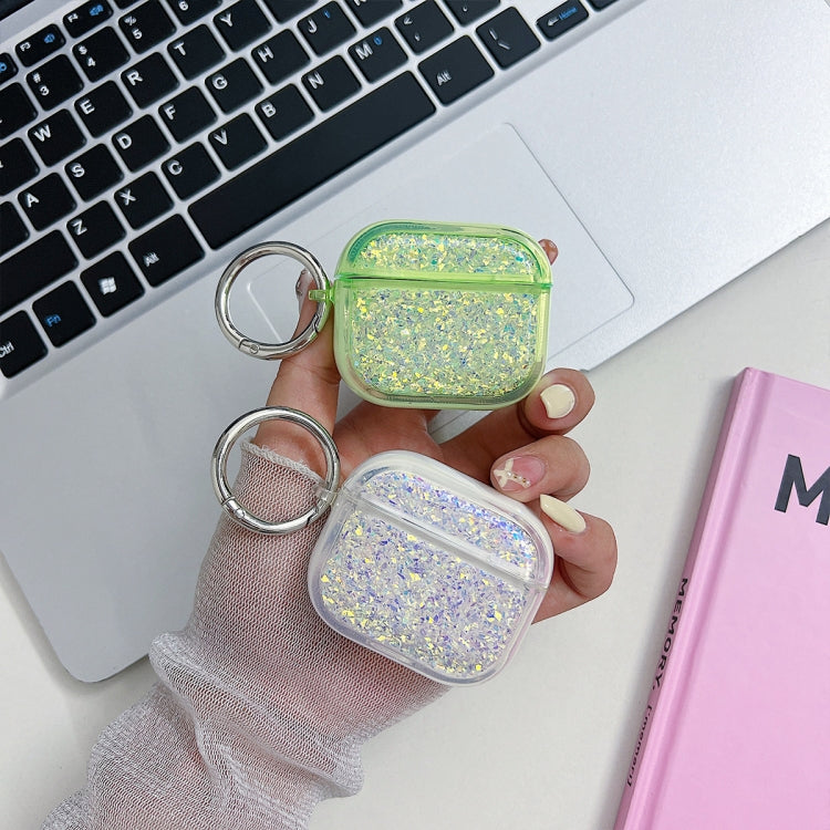 For AirPods 3 Flash Diamond Epoxy Bluetooth Earphone Protective Case(White) - For AirPods 3 by PMC Jewellery | Online Shopping South Africa | PMC Jewellery | Buy Now Pay Later Mobicred
