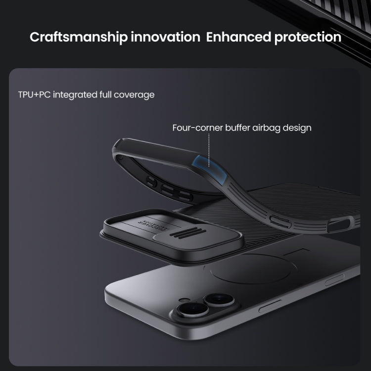 For iPhone 16 Plus NILLKIN CamShield Pro PC Phone Case(Blue) - free shipping - PMC Jewellery - Order now!