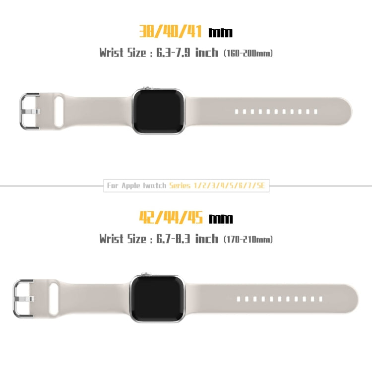 For Apple Watch SE 44mm Pin Buckle Silicone Watch Band(Starlight) - free shipping - PMC TechLife - Order now!