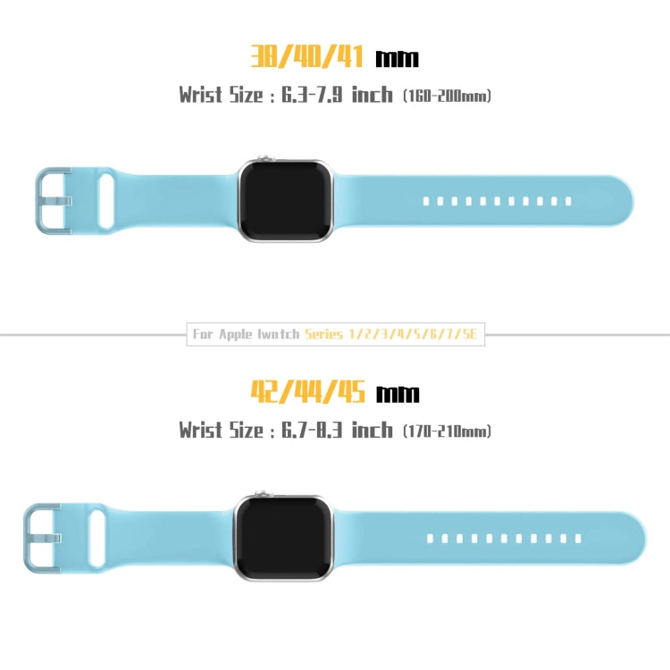 For Apple Watch 42mm Pin Buckle Silicone Watch Band(Light Blue) - free shipping - PMC TechLife - Order now!