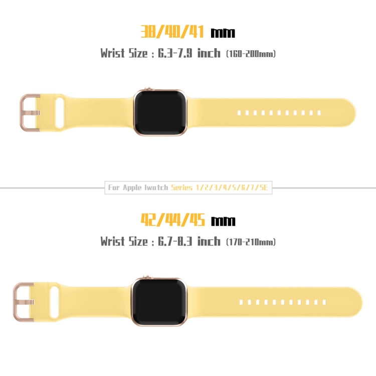 For Apple Watch 38mm Pin Buckle Silicone Watch Band(Yellow) - free shipping - PMC TechLife - Order now!